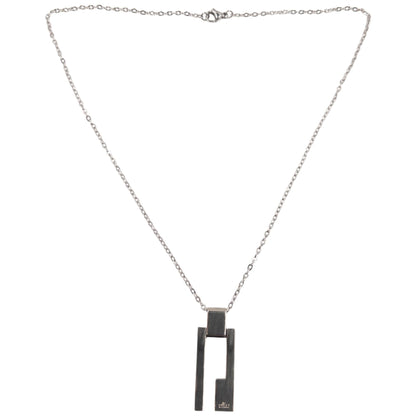 Vintage 2000s Gucci Silver G Plate Necklace | O/S, Grey