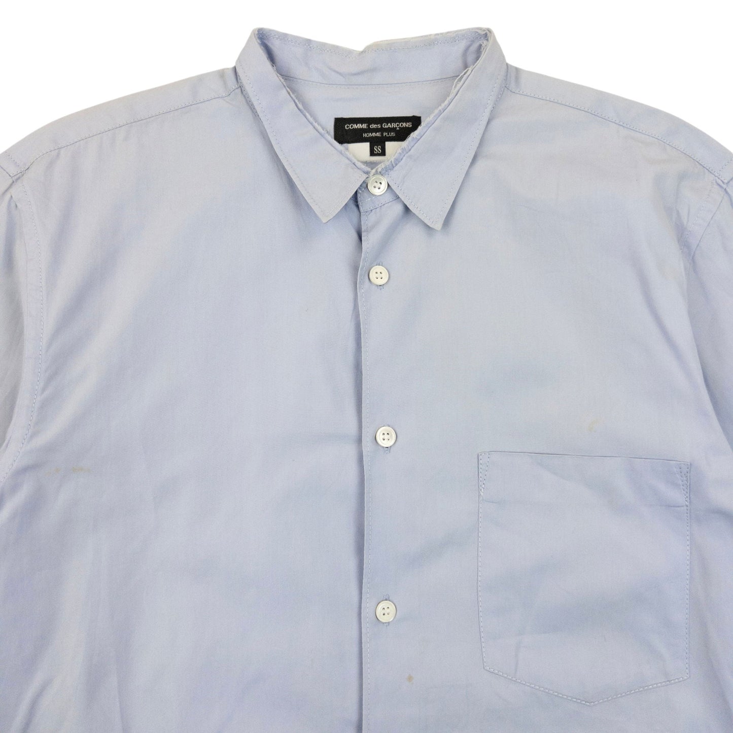 Vintage 2000s Comme Des Garçons HOMME Plus Long Sleeve Button Up Shirt Size S | Small, Blue