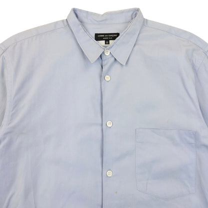 Vintage 2000s Comme Des Garçons HOMME Plus Long Sleeve Button Up Shirt Size S | Small, Blue