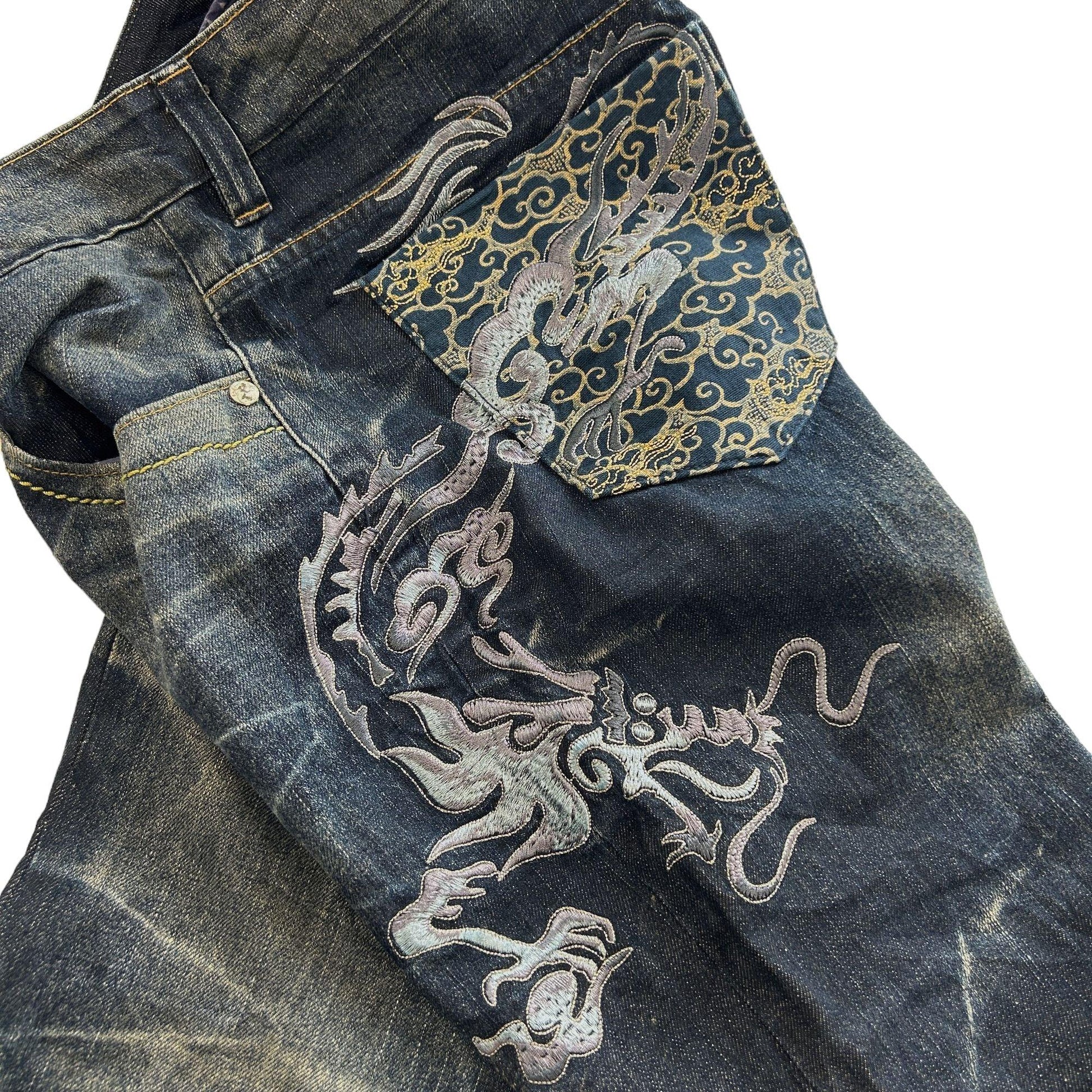 Vintage Dragon Big Train Japanese Denim Jeans Size W31 - Known Source