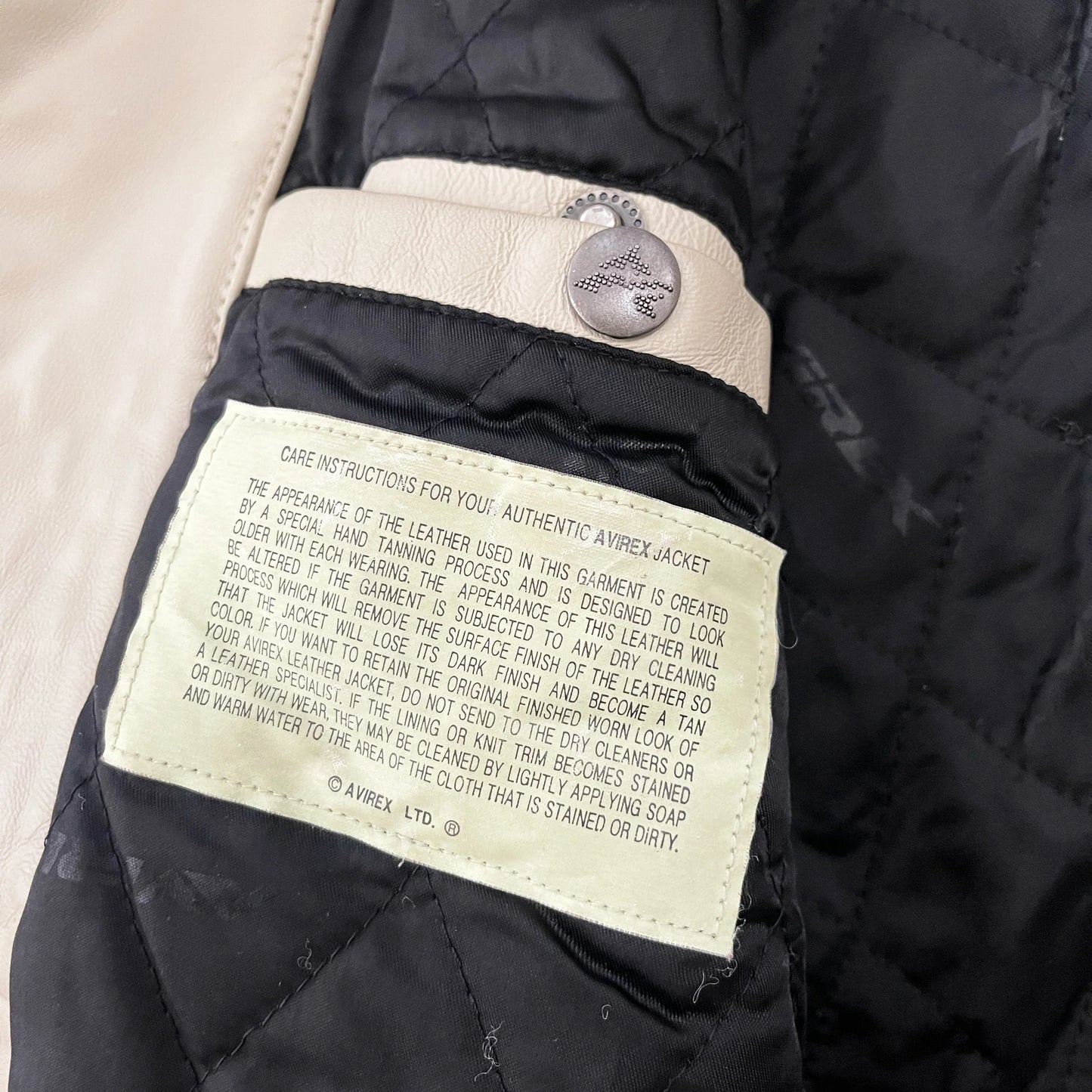 Avirex Leather Angel Wing Painted Jacket