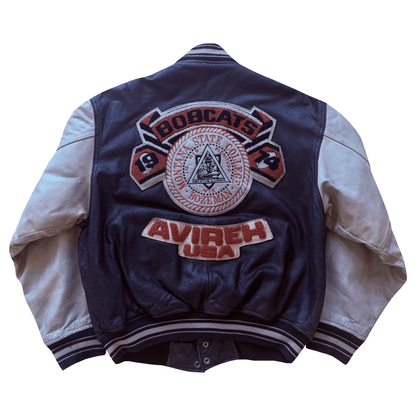 Avirex Bobcats Leather Varsity Jacket - S | Small, Tan