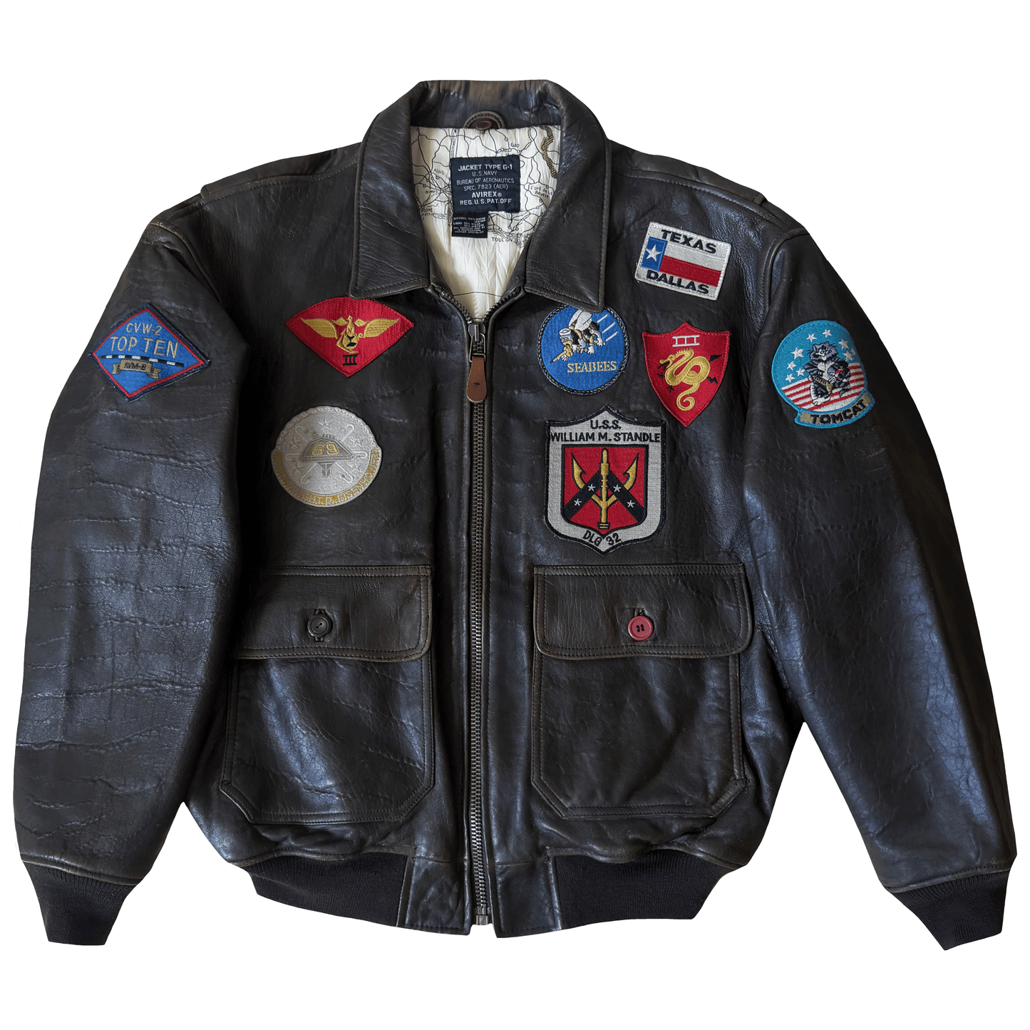 Avirex 1991 Top Gun G-1 Flight Jacket - XL | XL, Brown