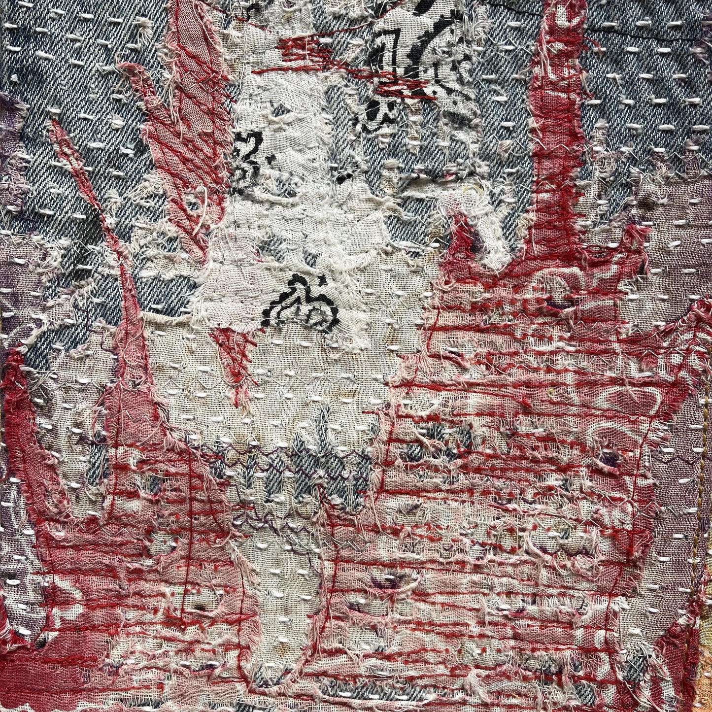 Boro Bandana Sashiko Distressed Jeans - W34"