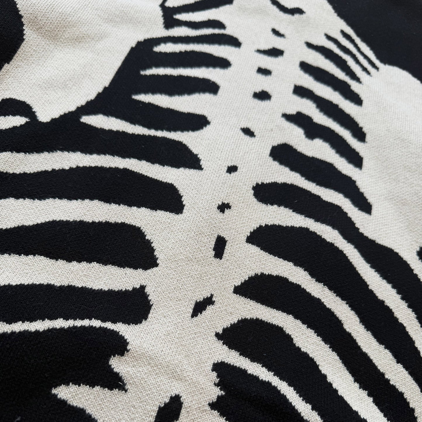Vanson Leathers 14G Knitted Skeleton Hoodie - M | Medium, Black and White