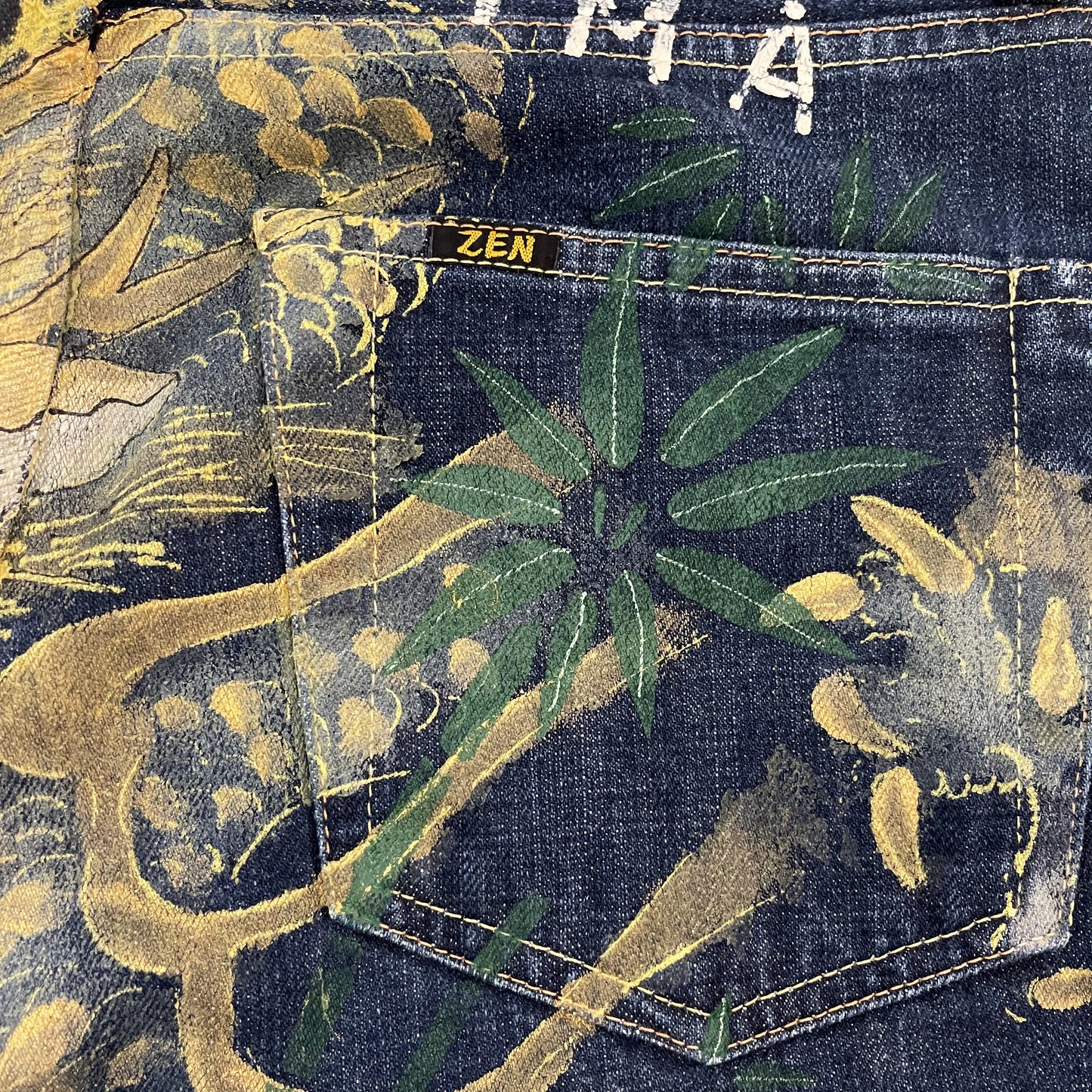 Zen Matsushima Hand Painted Jeans - W30"