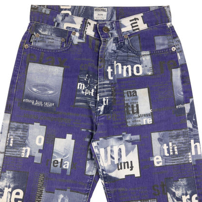 Vintage Moschino Jeans Graphic Print Jeans Size W26