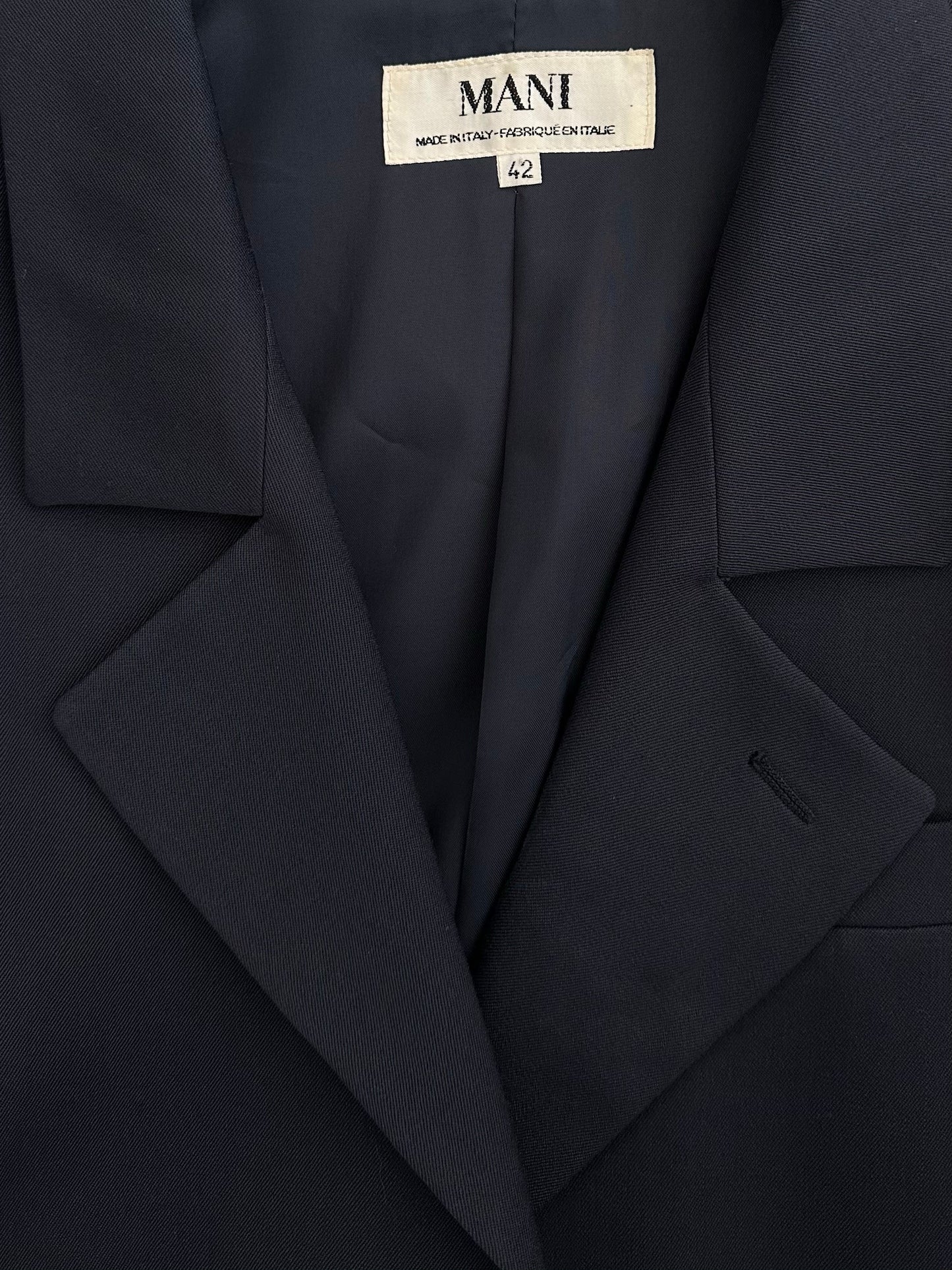 Mani 1990s Wool Side Split Single Breasted Blazer - S