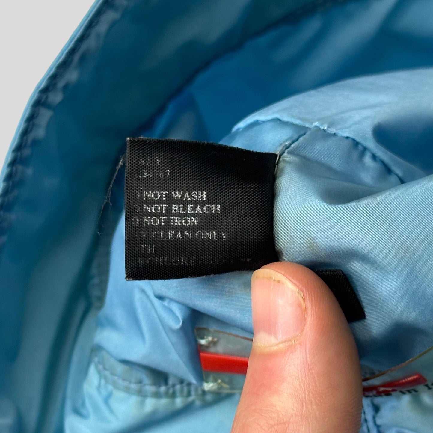 Prada Sport SS99 Baby Blue Nylon Bucket Hat - M | O/S, Blue