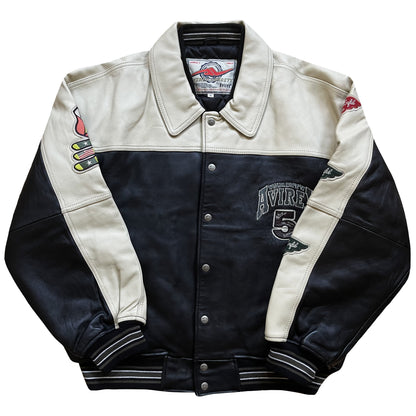 Avirex 'North West Wild Bears' Leather Varsity Jacket - XL