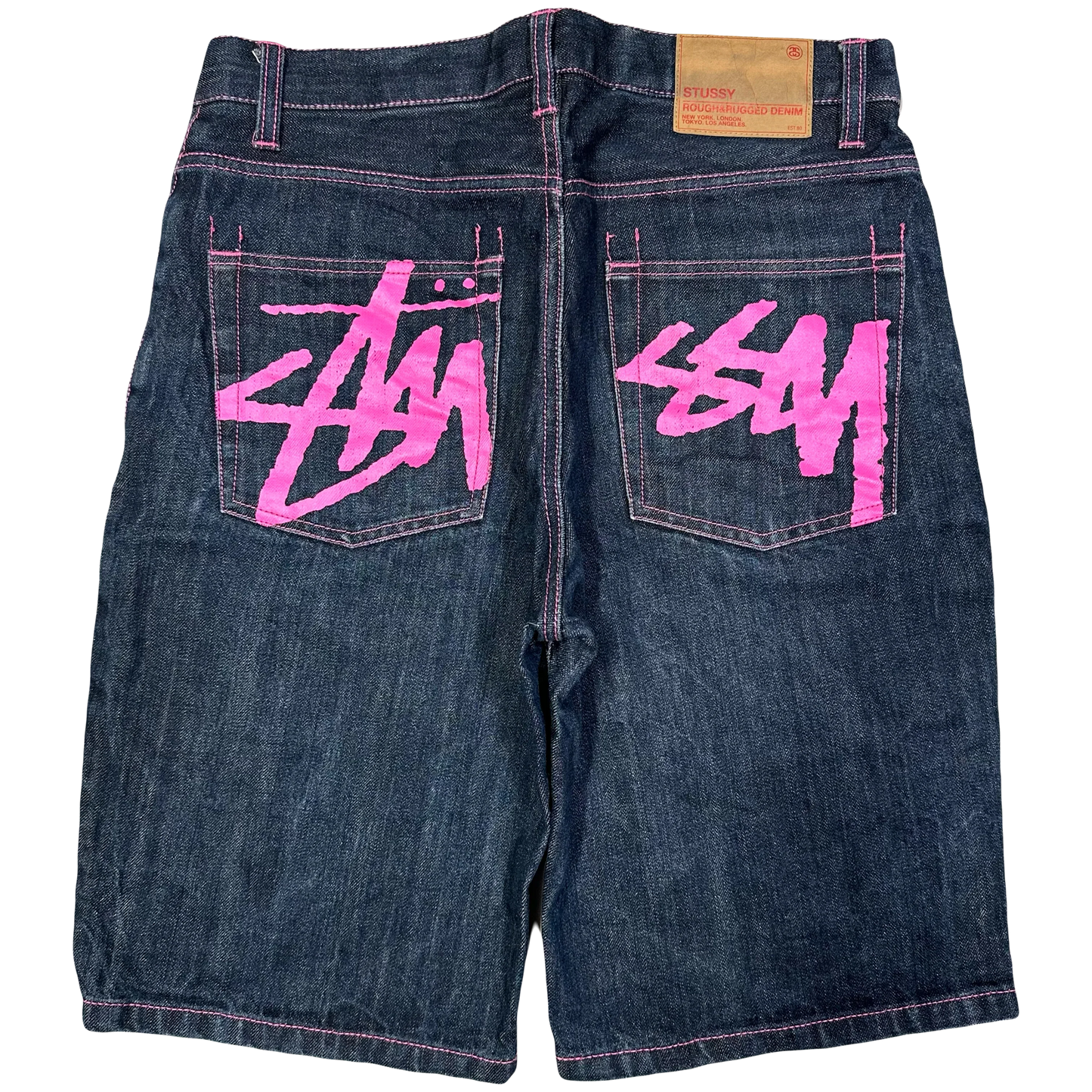 Stüssy Jorts With Pink Print ( W32 ) - 1036 Emporium