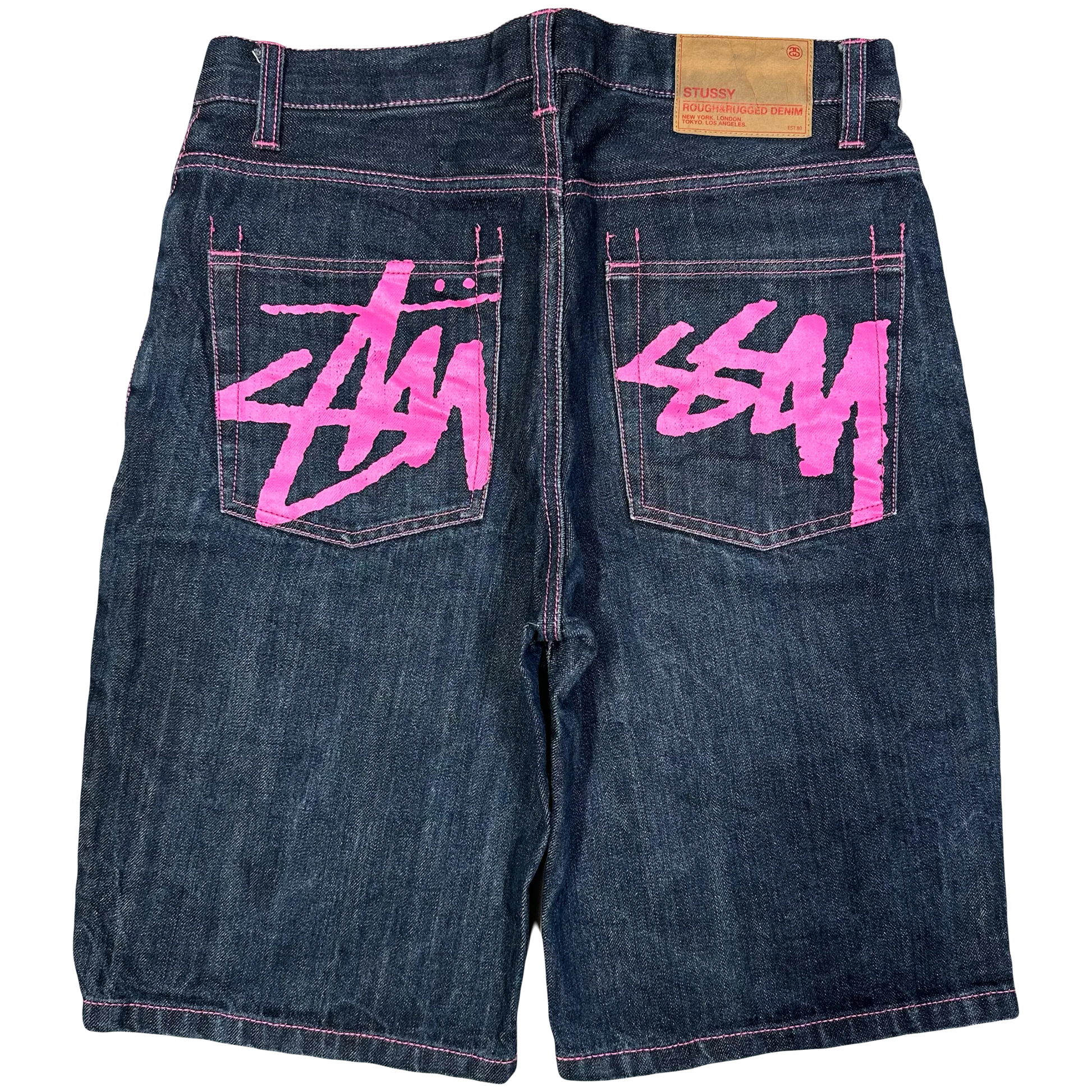 Stüssy Jorts With Pink Print ( W32 ) - 1036 Emporium