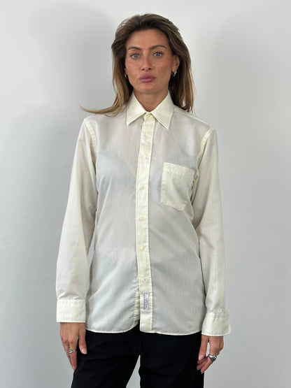 Christian Dior Chemises 1980s Cotton Logo Shirt - S