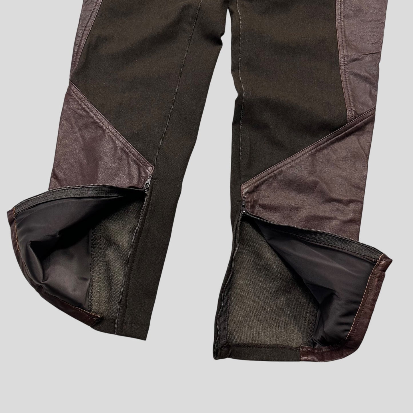 Issey Miyake 2003 Leather Moto Trousers - 3 (S)