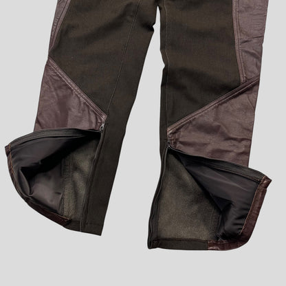 Issey Miyake 2003 Leather Moto Trousers - 3 (S) | W30, Brown