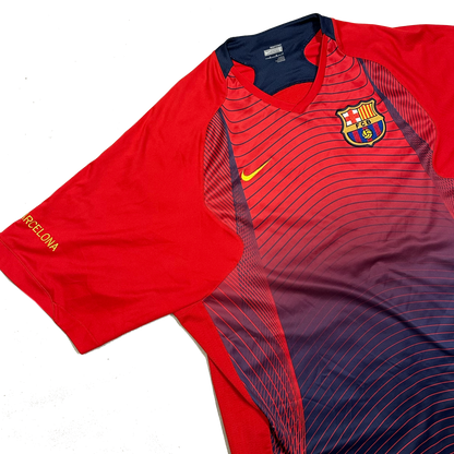Nike Barcelona 2007/08 Training Shirt In Red ( L )
