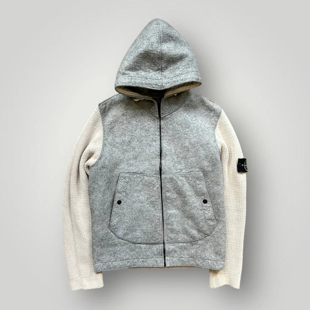 Stone Island AW/08 Poly Felt Zip Up Hoodie S