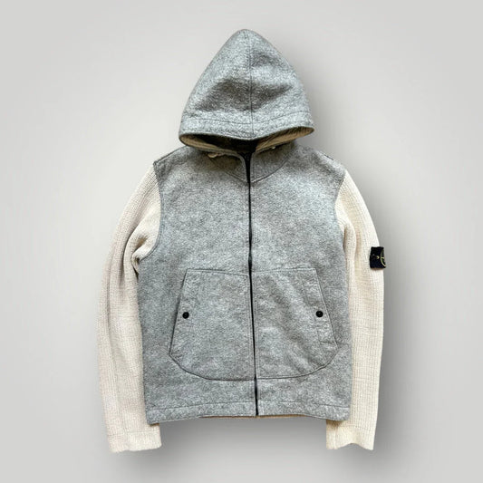 Stone Island AW/08 Poly Felt Zip Up Hoodie S
