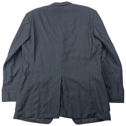 Vintage 2000s Hugo Boss Pinstripe Jacket & Trousers Suit Set Size XL | W36, Grey