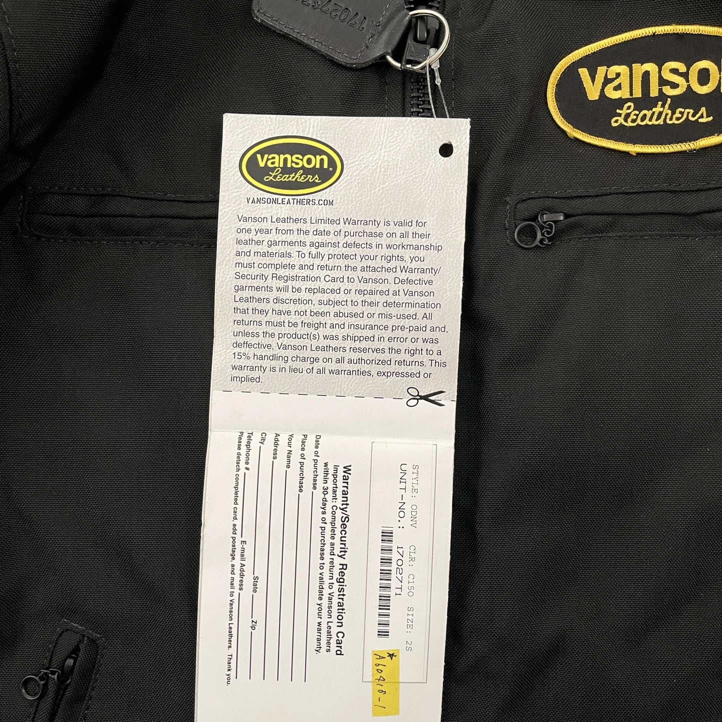 Vanson Leathers Racing Jacket - S