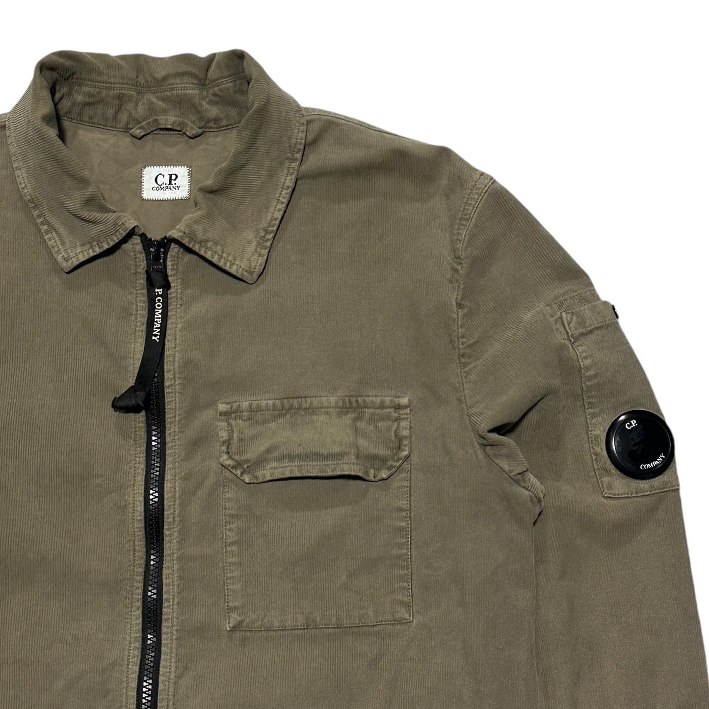 CP Company Thin Corduroy Zip Up Overshirt