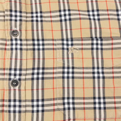 Vintage 90s Burberry Nova Check Long Sleeve Button Up Shirt Size XXL | XXL, Beige