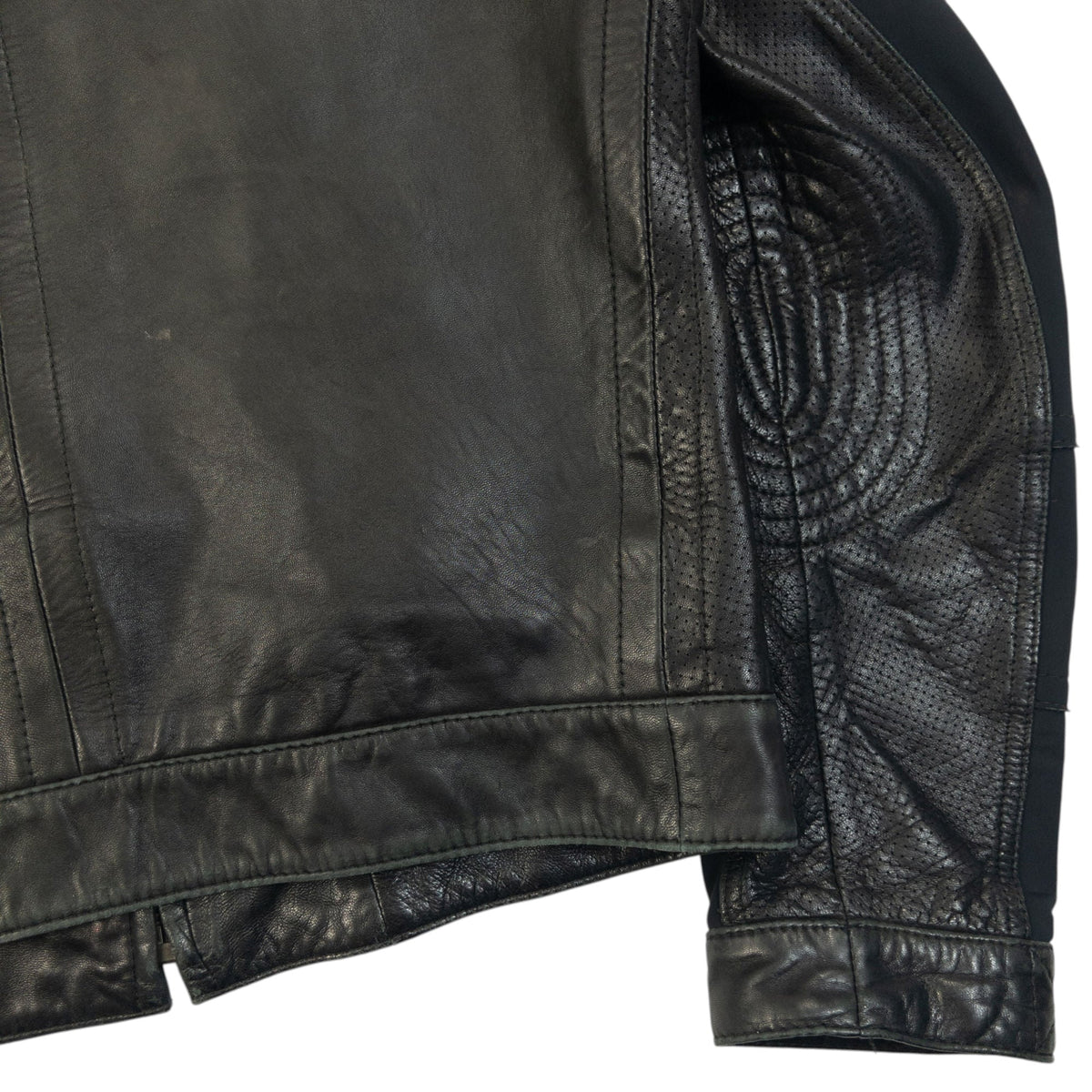 Vintage 90s Hugo Boss Zip Up Leather Jacket Size S | Small, Black