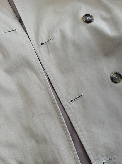 Christian Dior Monsieur Cotton Double Breasted Belted Trench Coat - L/XL