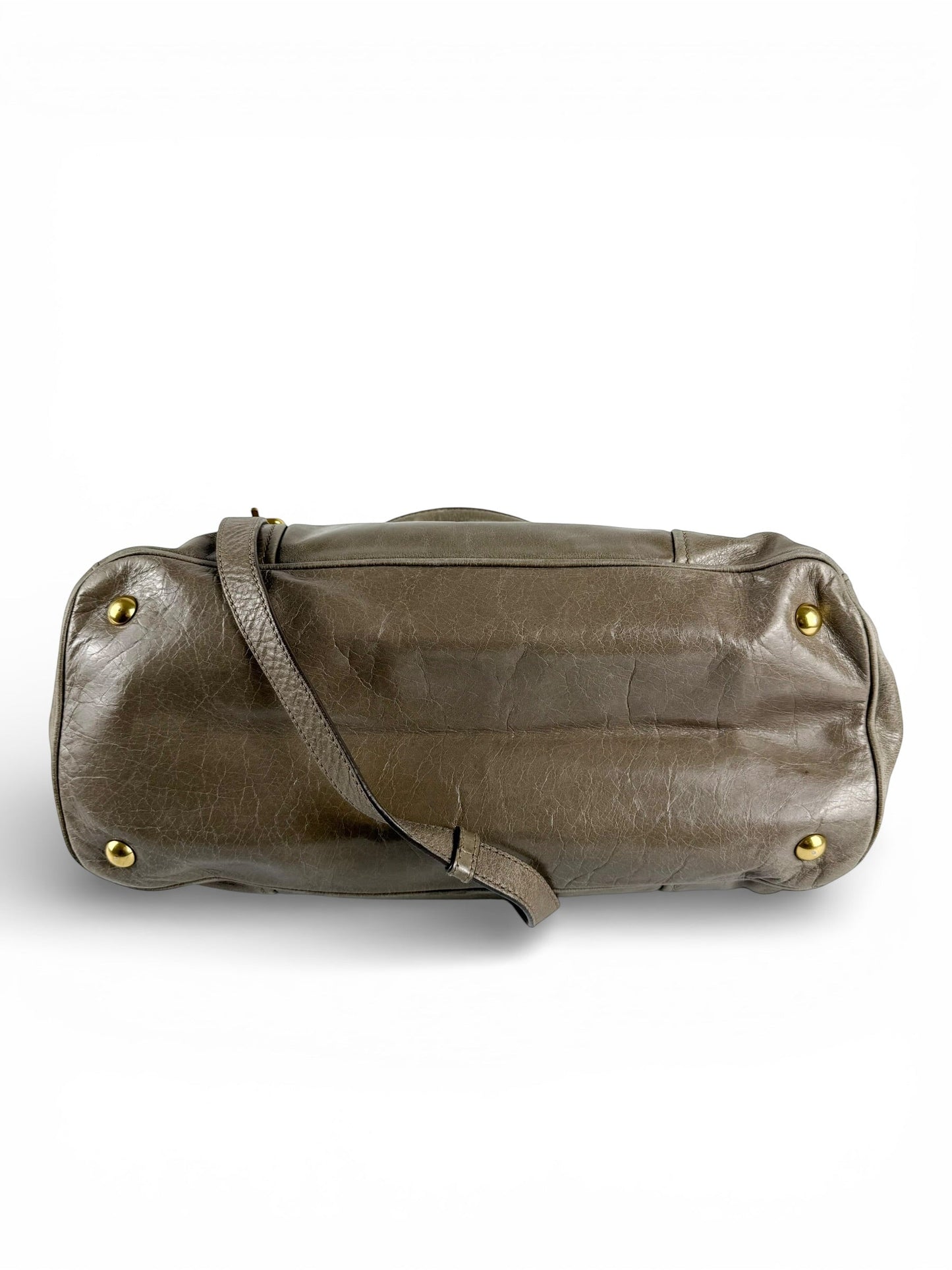 2010s Miu Miu Vitello Shine 2Way Tote Bag | O/S, Gold