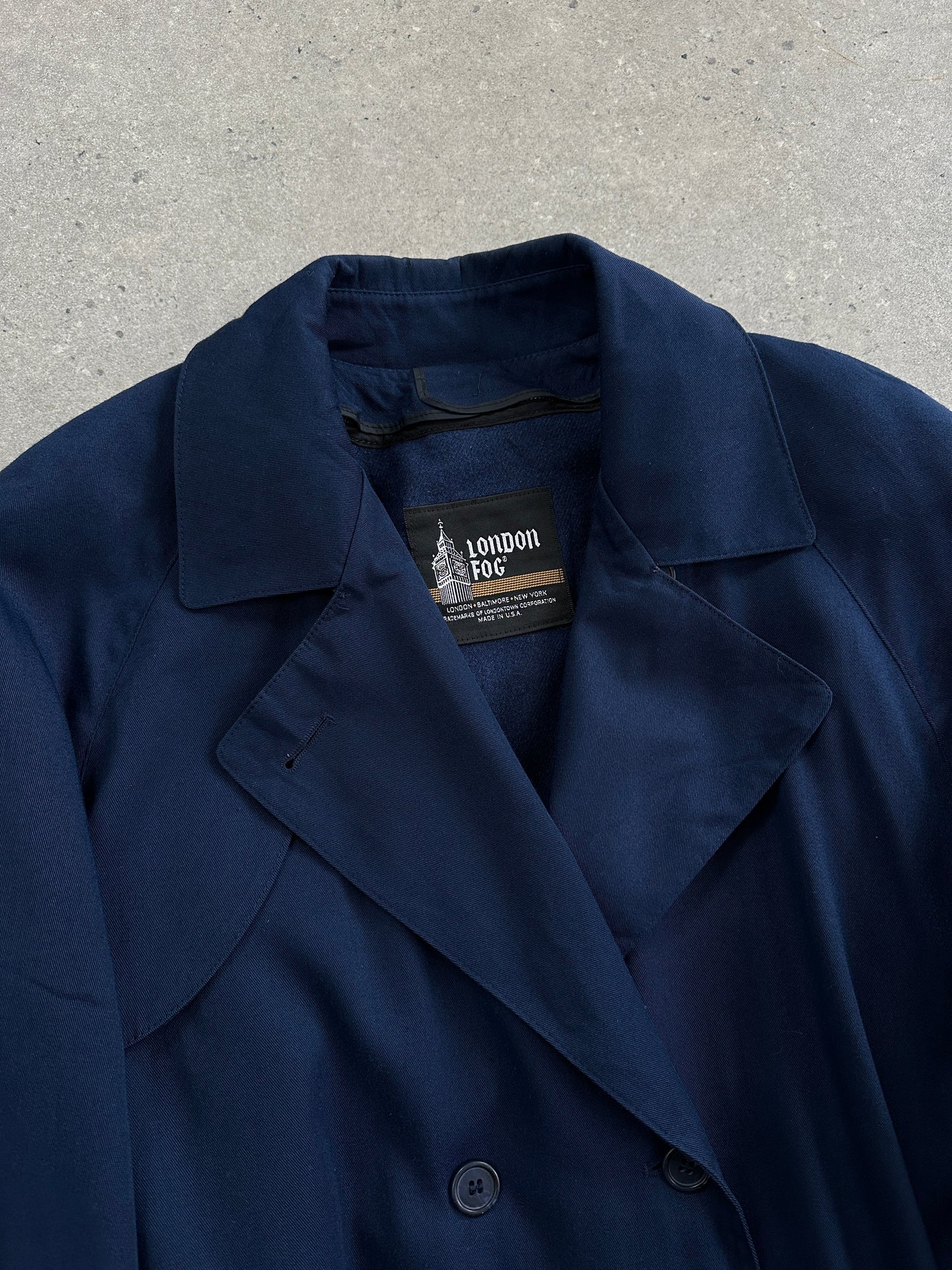 London Fog Wool Belted Trench Coat - XL