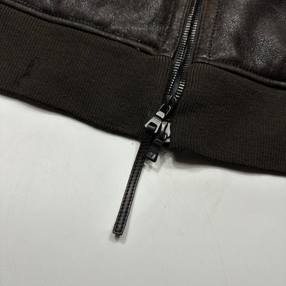 Prada Milano 00’s Leather Sheepskin Fur Full Lined Bomber Jacket - IT52 (L)