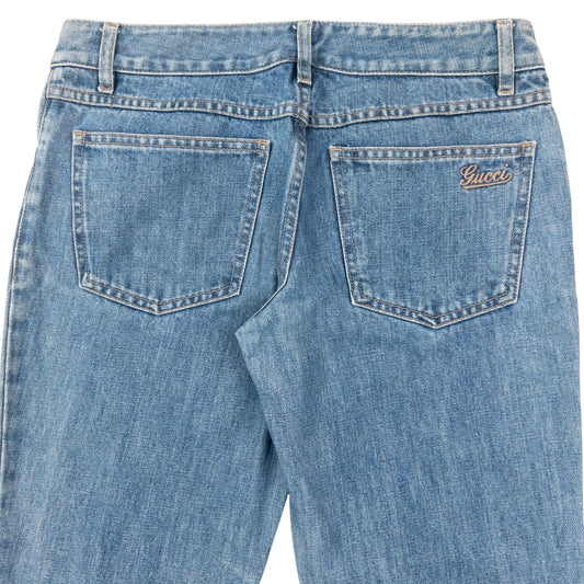 Vintage Gucci Low Rise Cropped Denim Jeans Womens Size W29