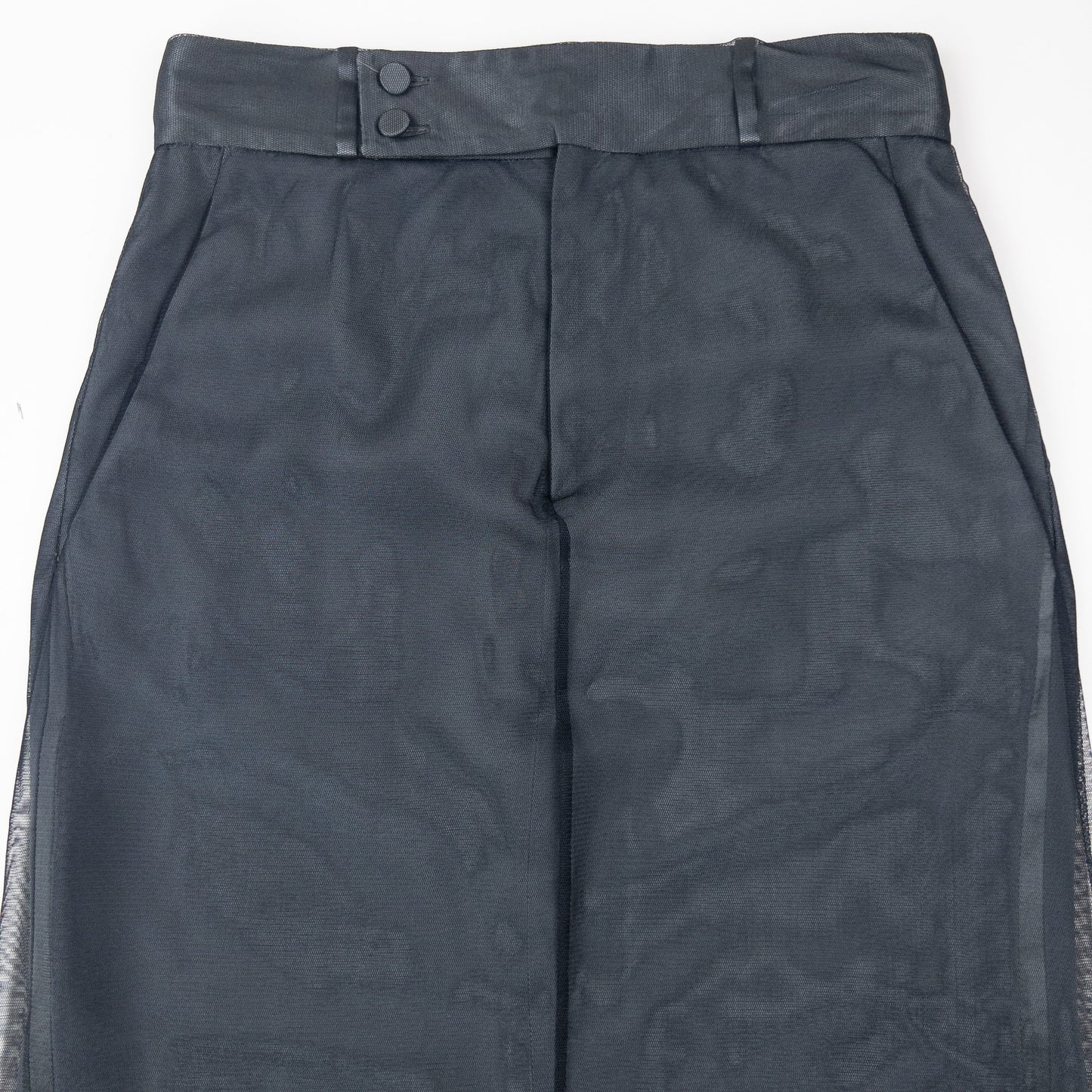 Vintage 1998 Gucci By Tom Ford Mesh Overlay Silk Skirt Womens Size W27 | W27, Grey