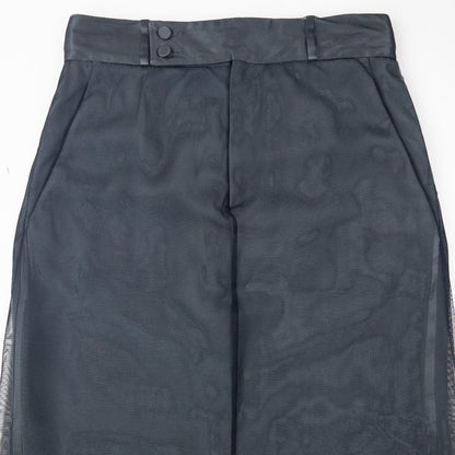 Vintage 1998 Gucci By Tom Ford Mesh Overlay Silk Skirt Womens Size W27 | W27, Grey