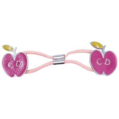 Vintage 2000s Dior By John Galliano Apple Charm Hair Tie | O/S, Pink and Yellow