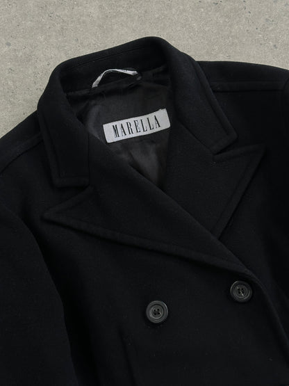 Marella Virgin Wool Double Breasted Coat - S/M
