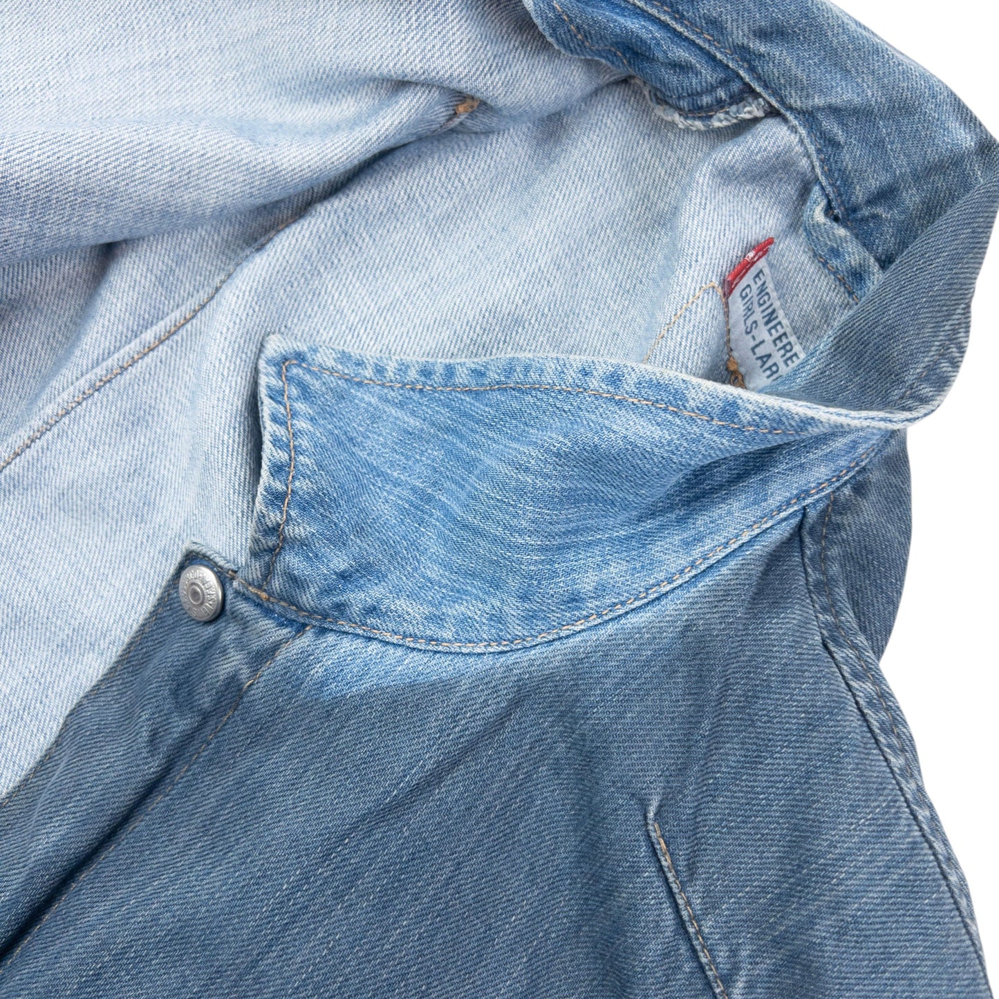 Vintage 2000s Levi's Engineered Garments Cropped Denim Jacket Size L | Large, Blue
