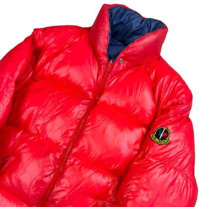 Moncler Reversible Puffer Jacket In Red & Navy (M) | Moncler, Navy