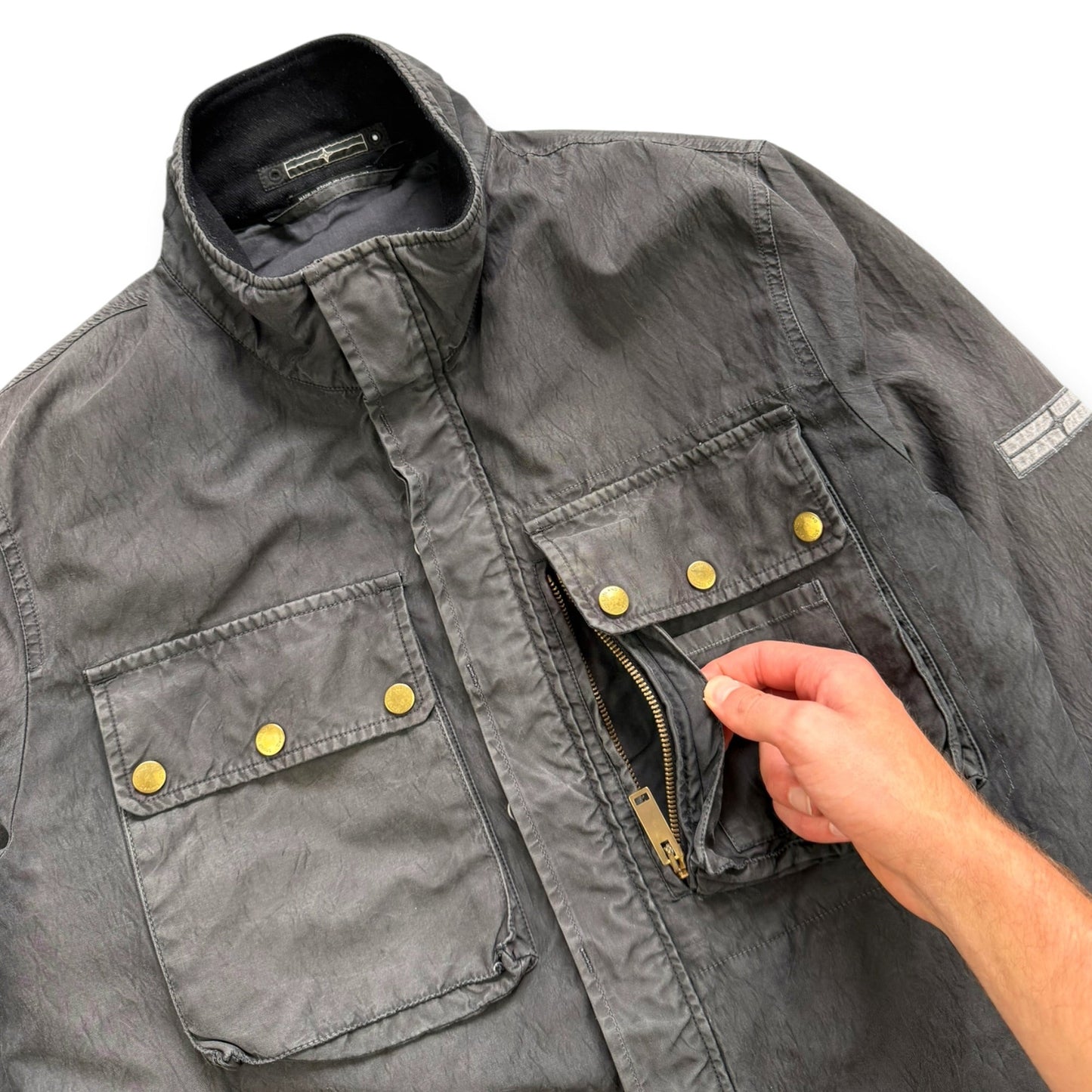 FW2007 Stone Island Denims Cargo Pocket Jacket (L) | Large, Navy
