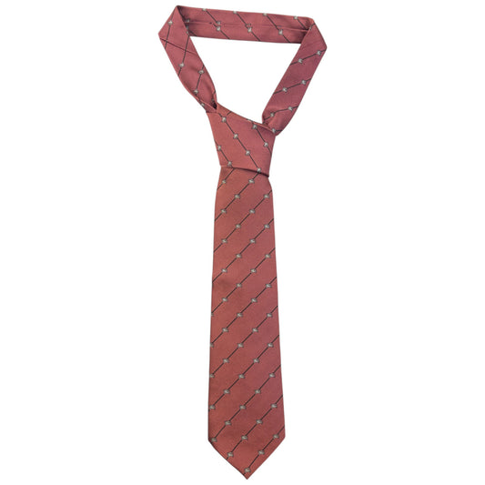 Vintage 2000s Burberry Monogram Striped Silk Tie | O/S, Pink