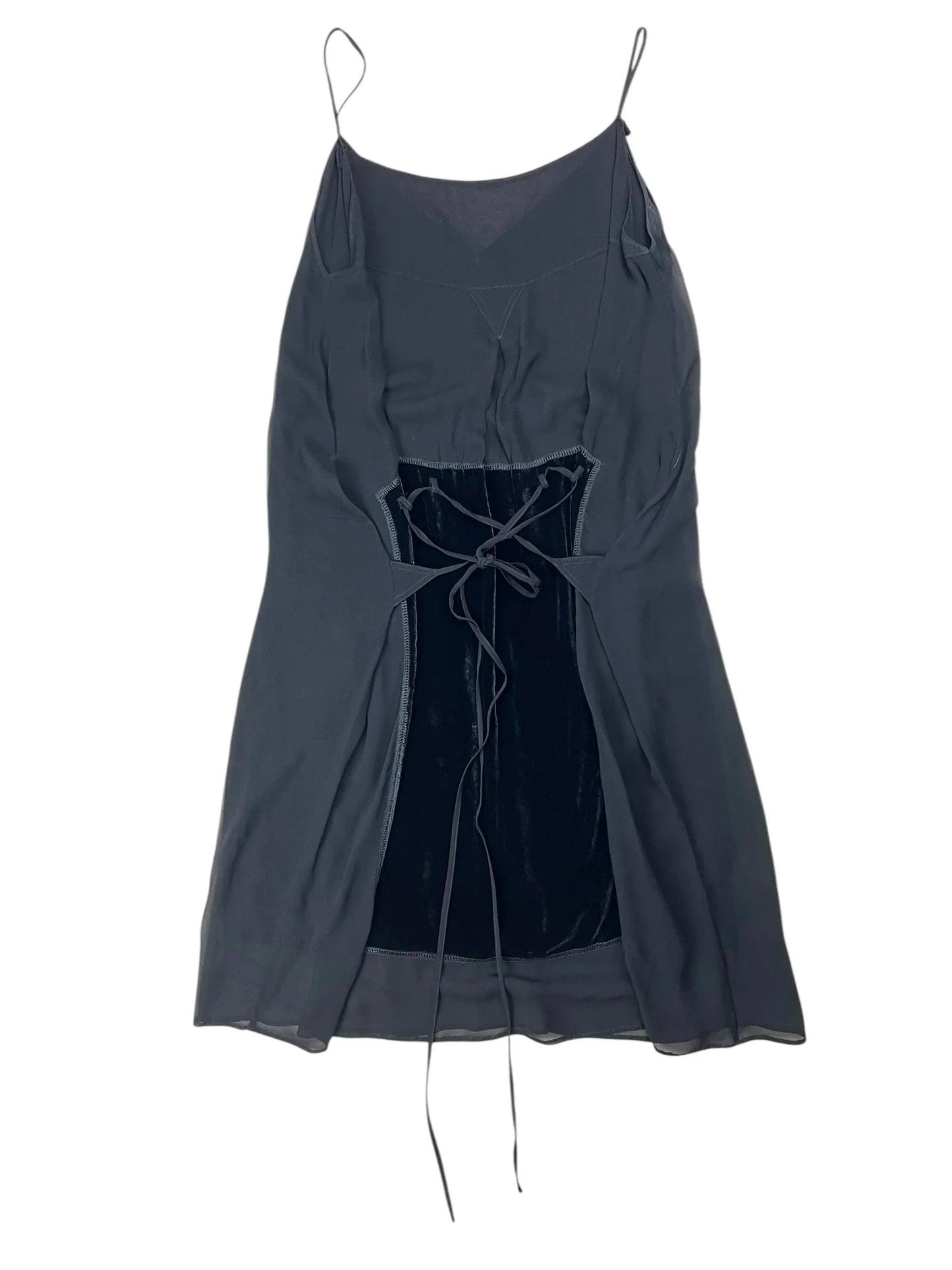 Miu Miu 1990s velvet sheer slip dress