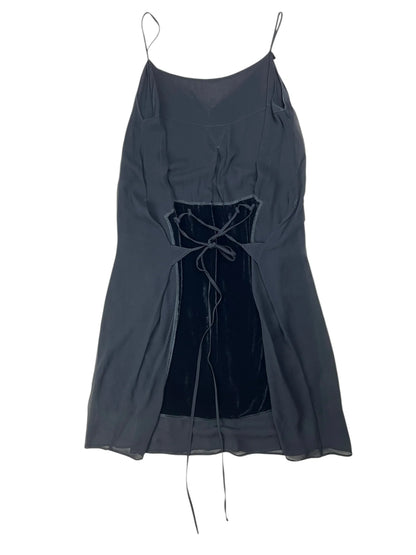 Miu Miu 1990s velvet sheer slip dress
