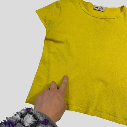 Prada Sport 2013 Yellow Wool Crop Fitted T-shirt - UK8 | Default Title, Yellow