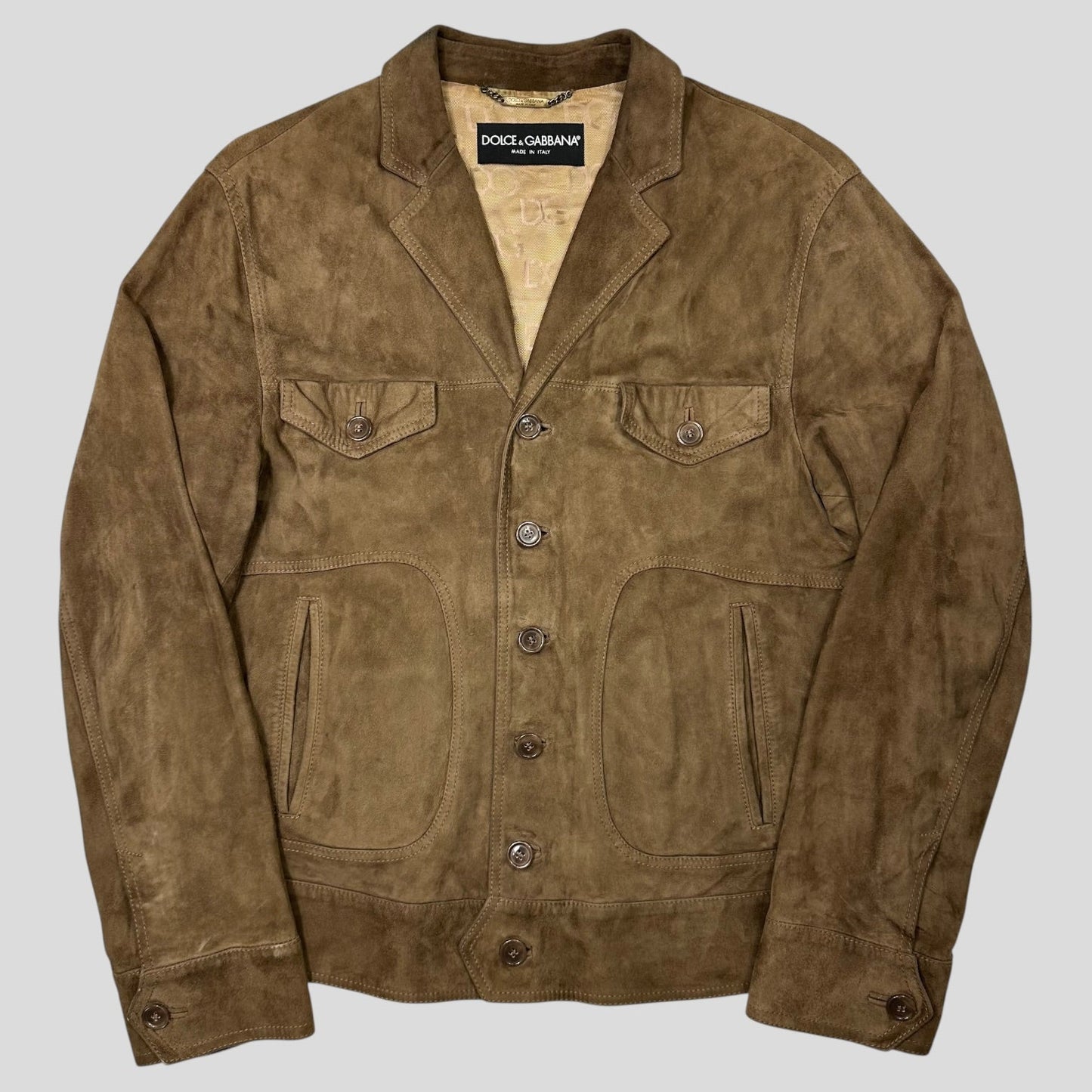 Dolce & Gabanna 00’s Goatskin Suede Leather Western Jacket - IT54