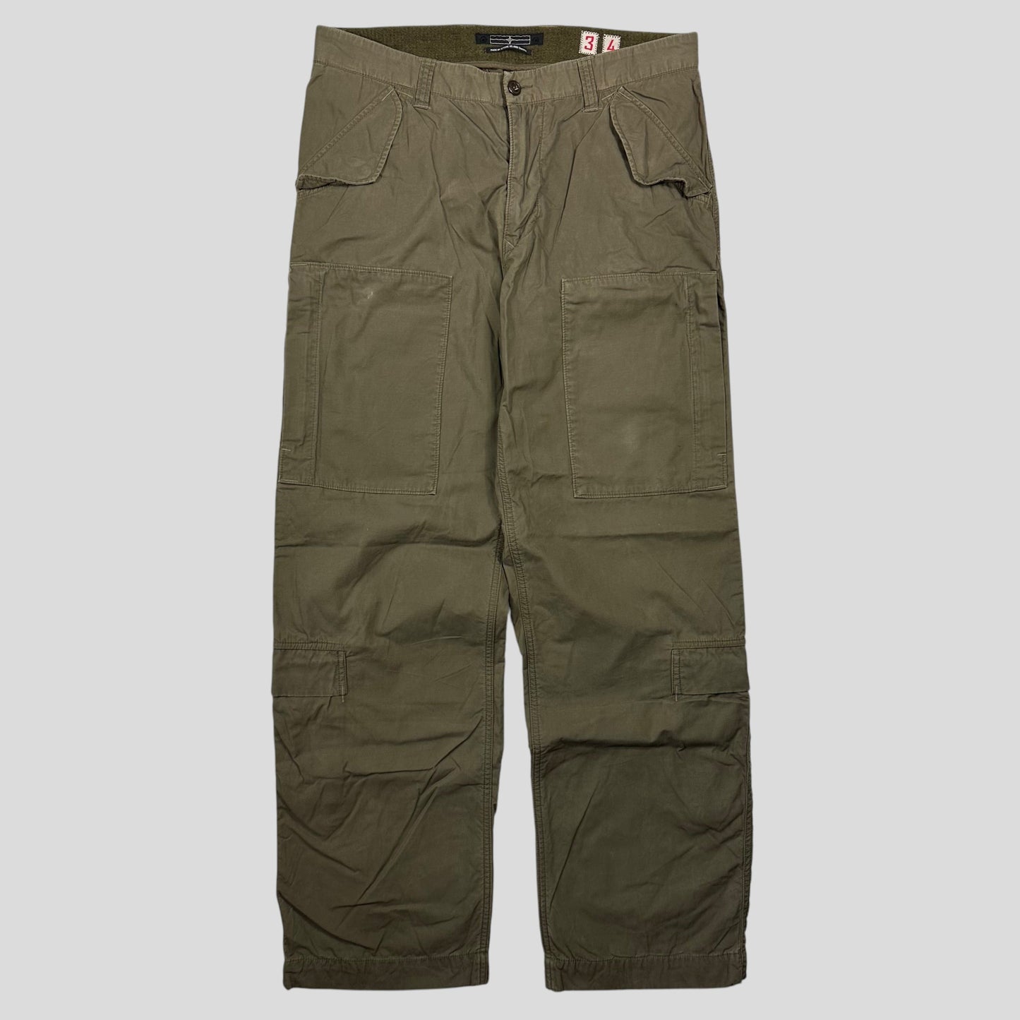Stone Island AW08 Denims Multipocket Baggy Cargo Trousers - L | Default Title, Green