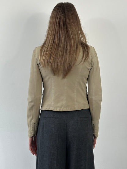 Armani Collezioni 2000s Double Zip Suede Jacket - XS/S