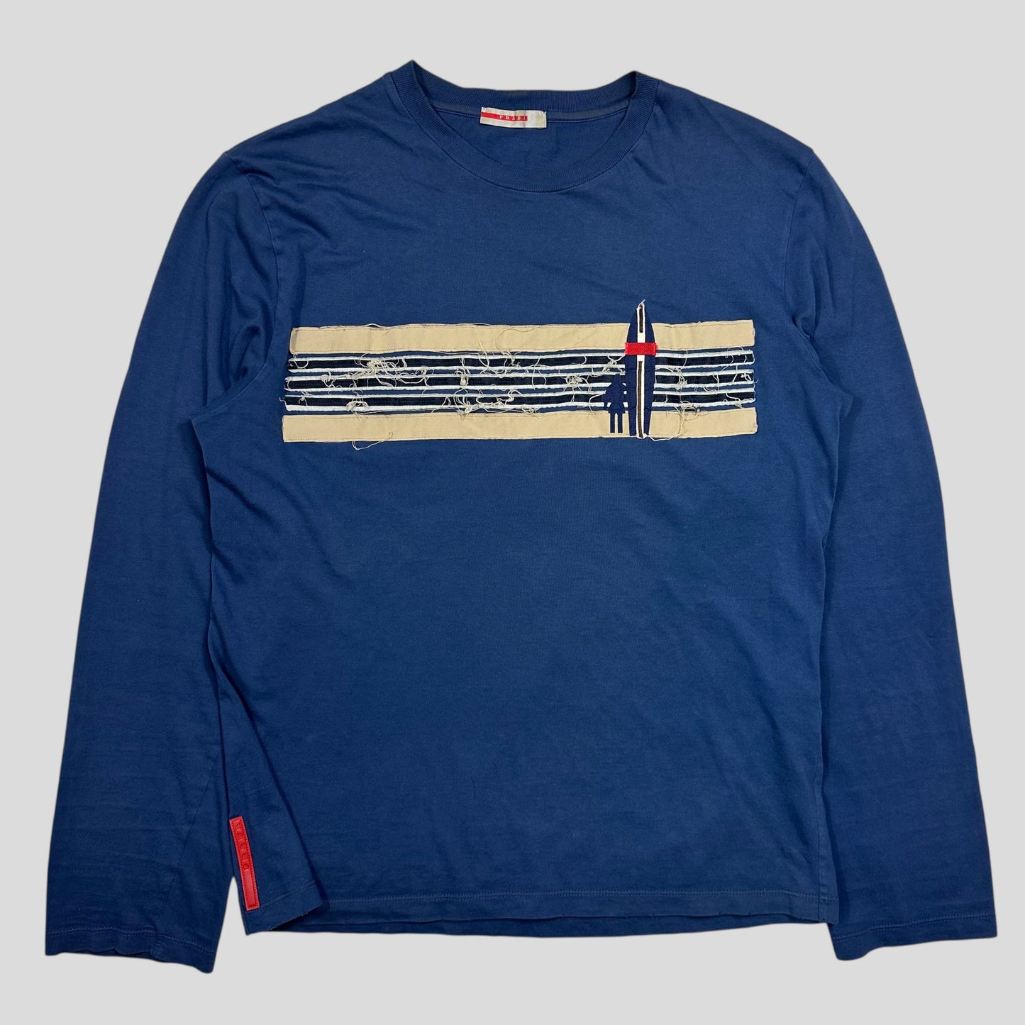 Prada Sport 2004 Embroidered Surf Logo Longsleeve T-shirt - M