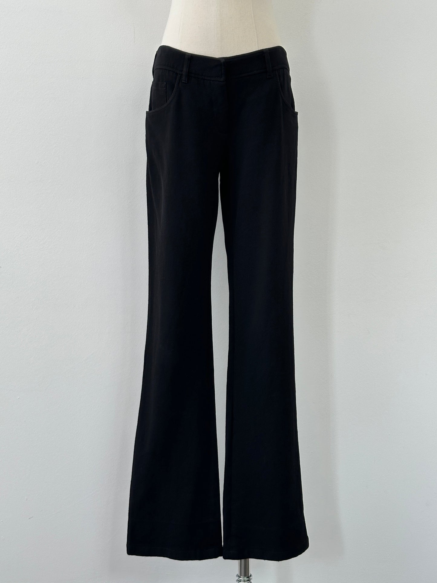 Prada Sport 2000s Pure Wool Flared Leg Trousers - W30