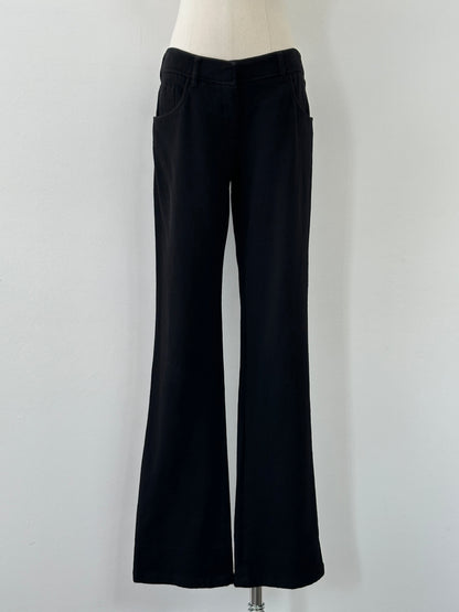 Prada Sport 2000s Pure Wool Flared Leg Trousers - W30