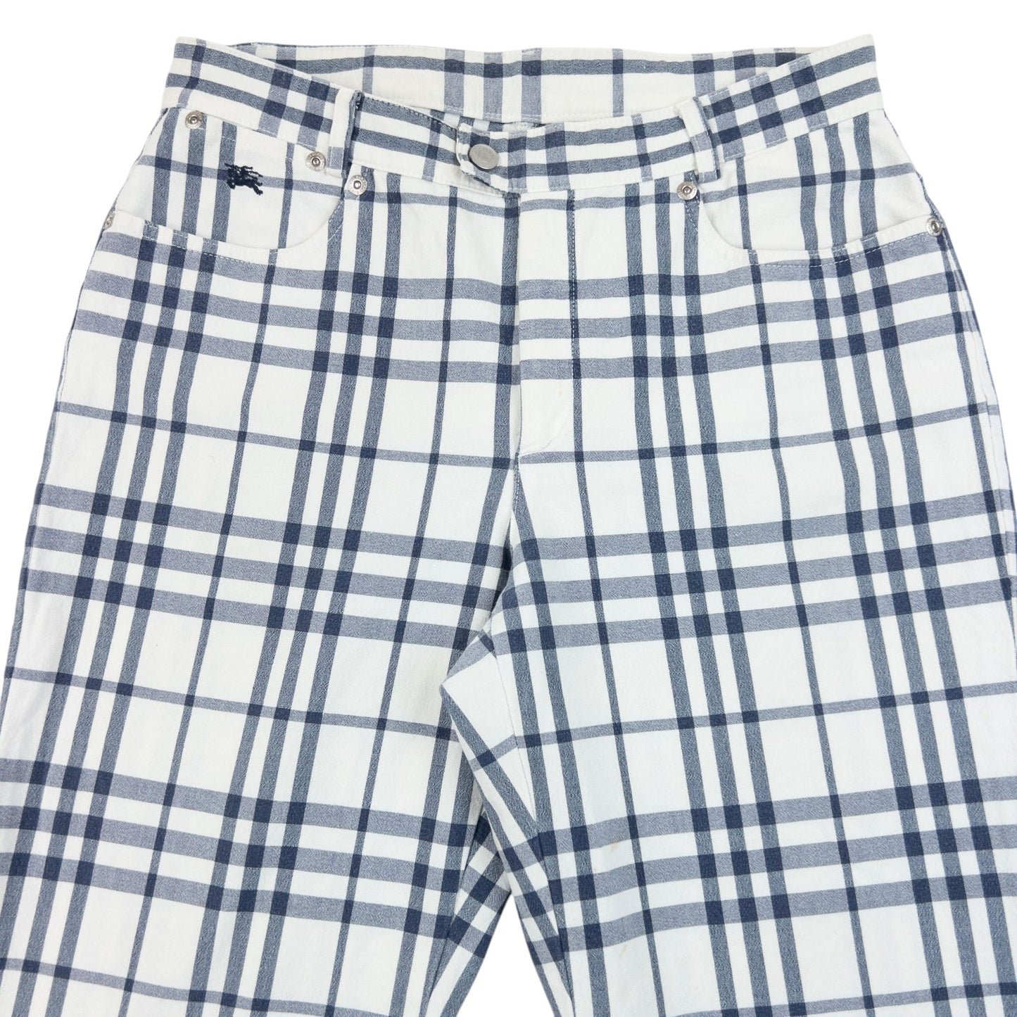 Vintage 2000s Burberry Nova Check Jacket & Trousers Set Womens Size M | Medium, White, Navy